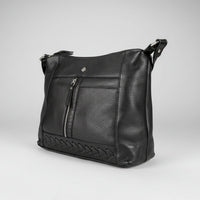 Greenwood Leather Elegant Crossbody Bag. Full-Grain Leather Shoulder Bag