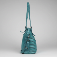 MET Leather Handbag for Women. Tote with Adjustable Dual Handles