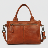 MET Premium Leather Handle Bag. Woven Leather Satchel