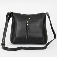 Greenwood Leather Elegant Crossbody Bag. Full-Grain Leather Shoulder Bag