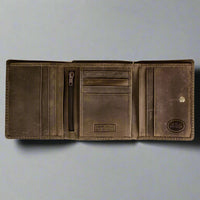 JBG International Men's Hunter Chain Leather RFID Wallet